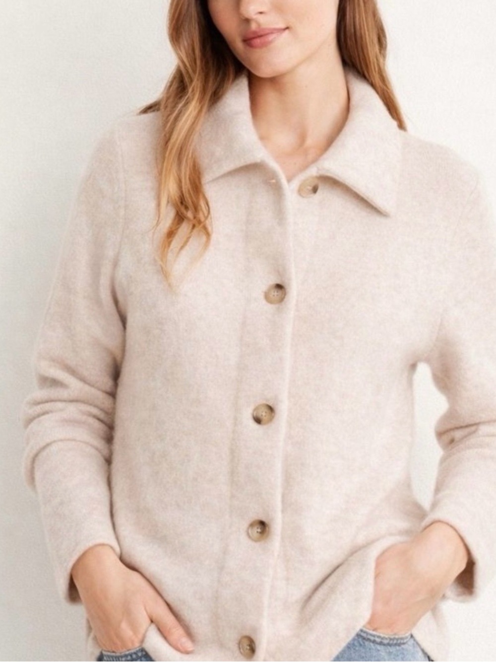 Vince Alpaca Wool Blend Button Front Jacket Cardigan M